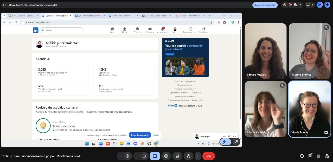 Sesión de acompañamiento grupal en directo con Ylenia Porras